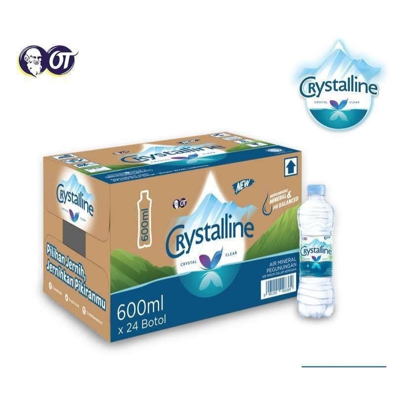 Jual Crystalline Air Mineral Botol 600ml X 24 Pcs (1 Dus) | Shopee ...