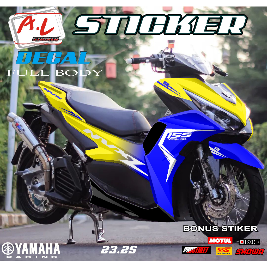 Jual Decal Sticker Aerox 155 NEW Connected FULL BODY DESIGN SIMPEL ...