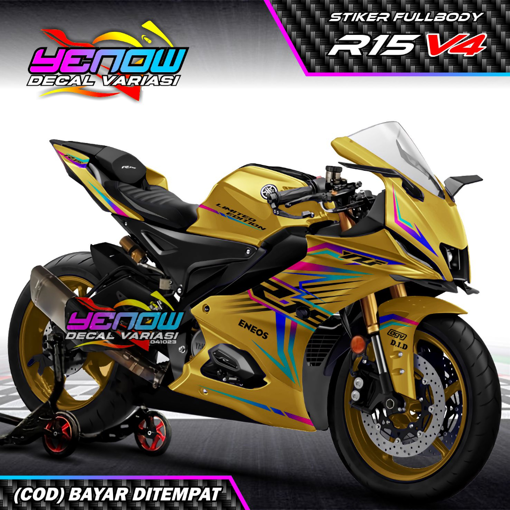 Jual Decal R15 V4 Stiker Fullbody Variasi List Bunglon | Shopee Indonesia