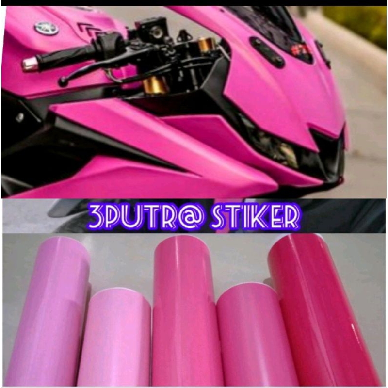 Jual Stiker Skotlet Motor Pink Magenta Doff Glossy Soft Pink Doff