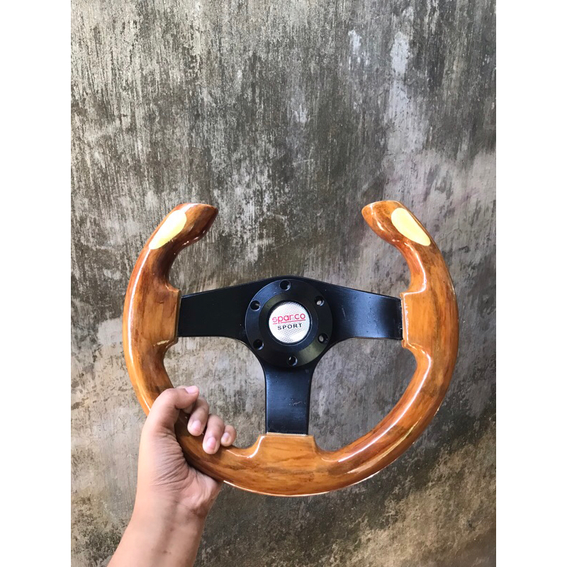 Jual setir mobil racing kayu jati ukuran 12 model pesawat | Shopee ...