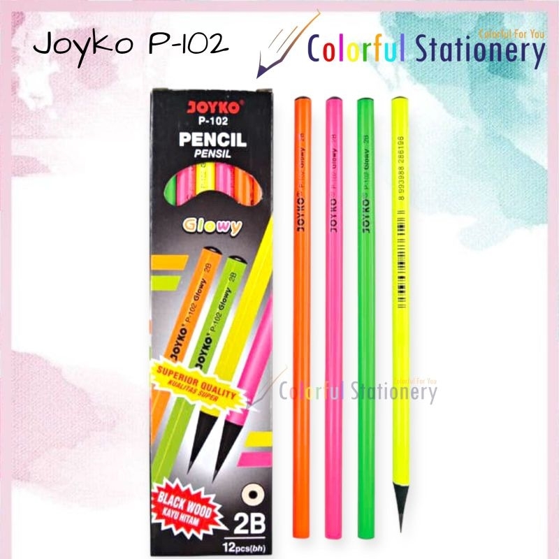 Jual Pensil B Joyko Batang Berwarna Kayu Hitam Glowy P Pcs