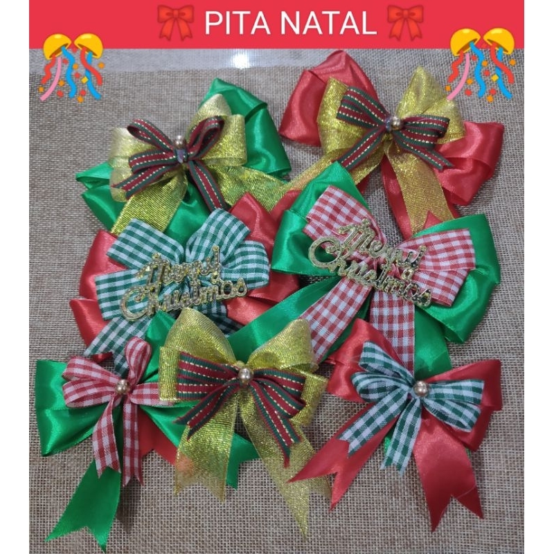 Jual Pita Natal Pita Hampers Ornamen Natal Pita Pohon Natal Shopee Indonesia