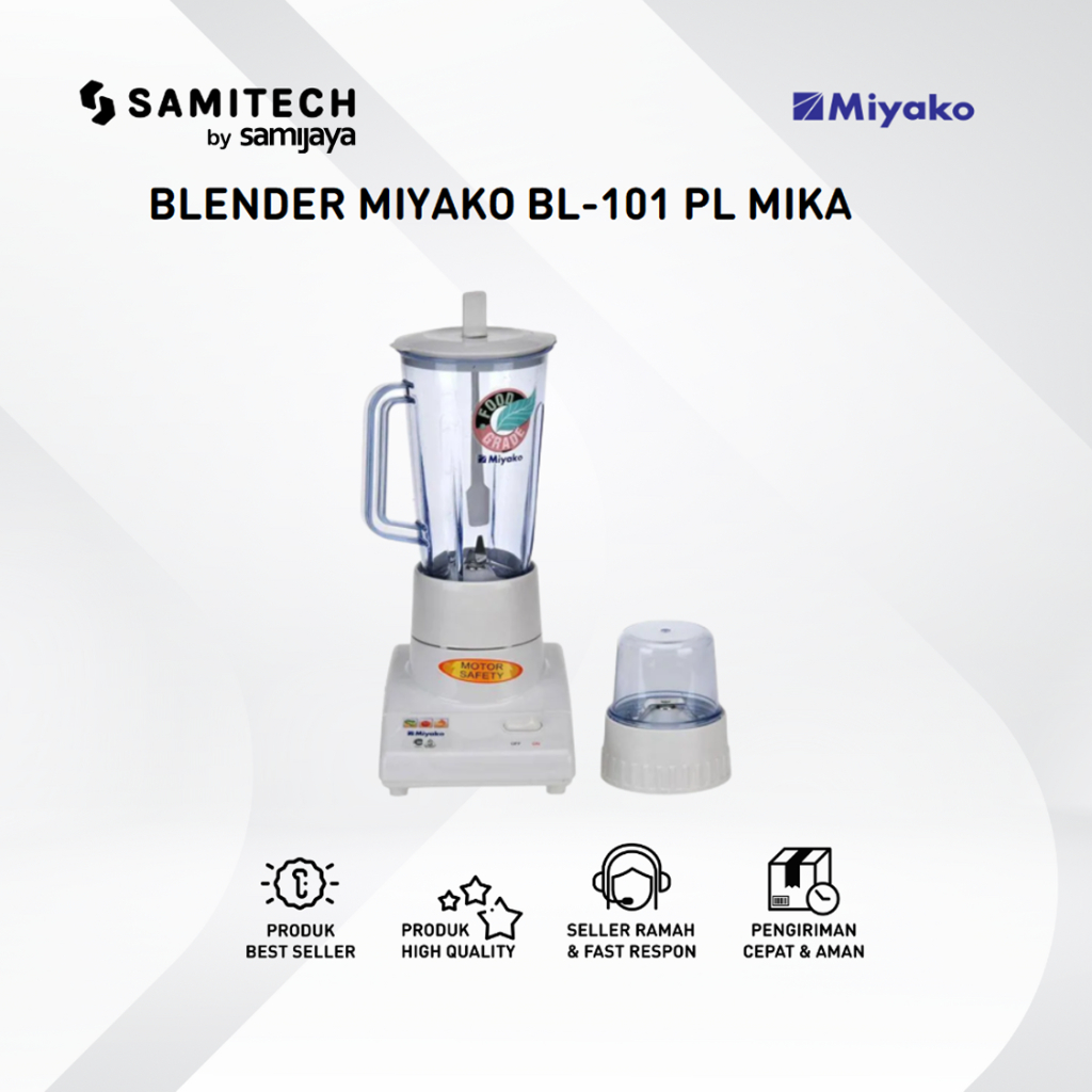 Jual BLENDER MIYAKO BL-101PL 2IN1 MIKA 101 PL 1 LITER | Shopee Indonesia