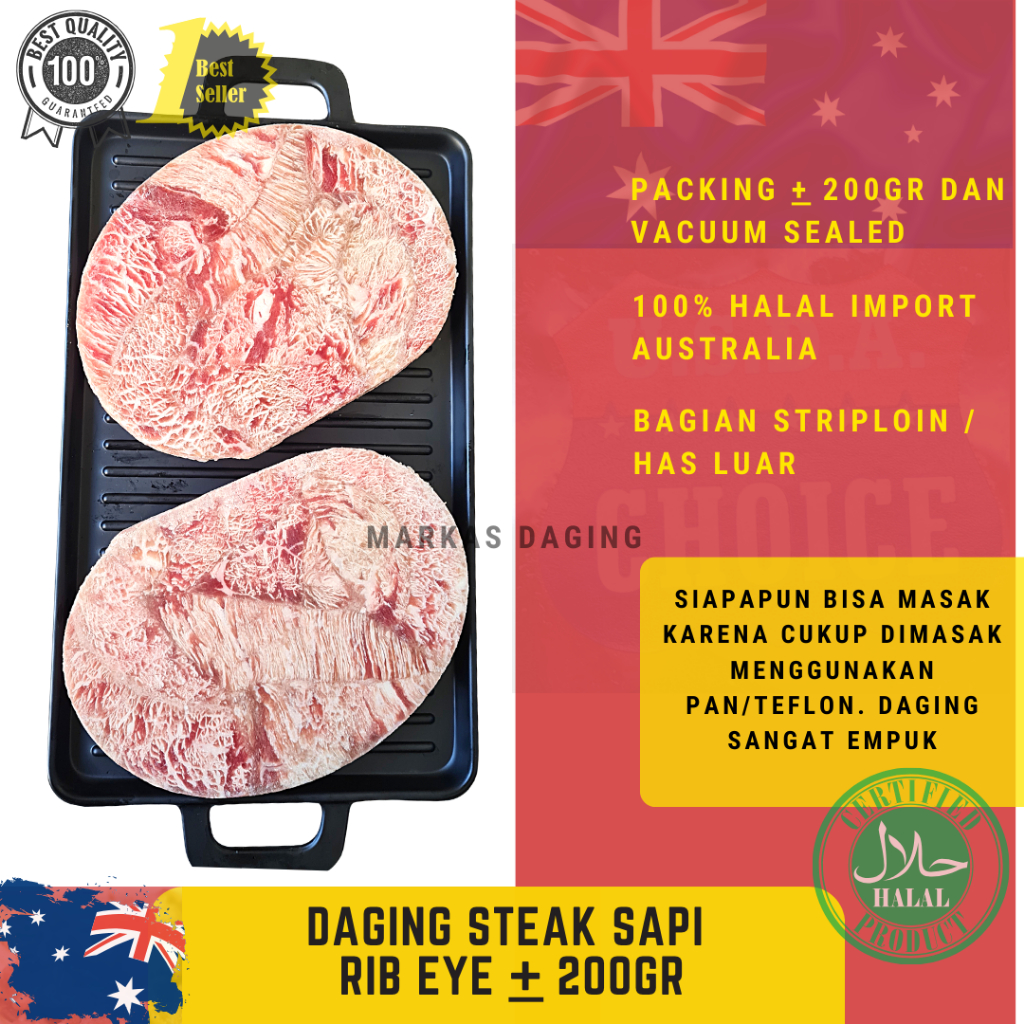 Jual PRIME STEAK RIBE EYE / WAGYU STEAK / DAGING SAPI BAKAR / | Shopee ...