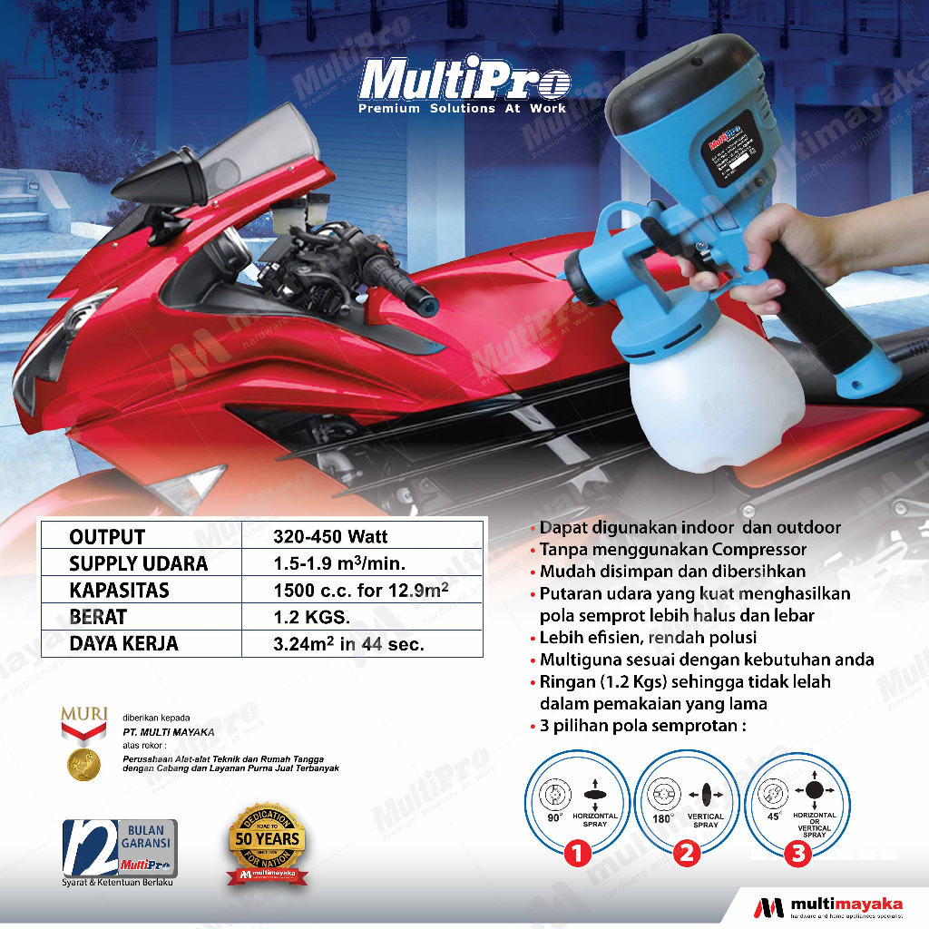Jual Spray Gun Electric Merk MULTIPRO ESP-99 HP | Shopee Indonesia