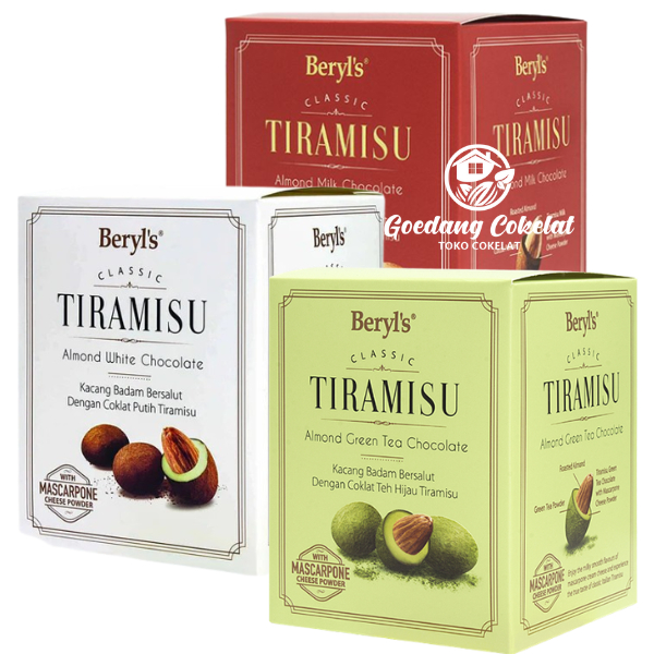 Jual Beryls Classic Tiramisu Almond Green Tea Milk White Chocolate ...