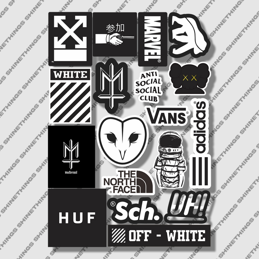 Jual stiker pack BRAND helm tumblr helmet music brand hype STICKER PACK ...