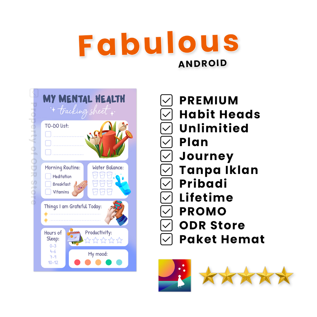 Jual fabulous lifetime Daily Routine Planner Asisten rutinitas