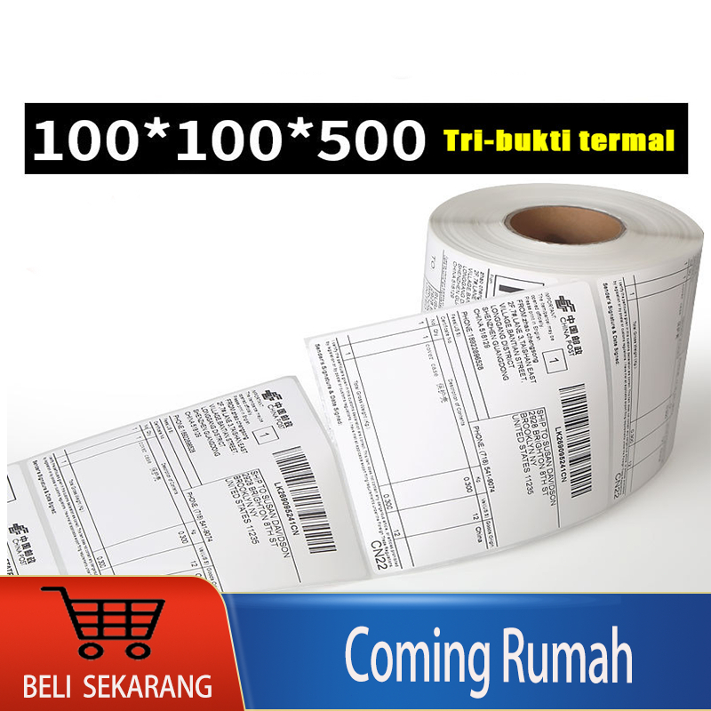 Jual Tiga kertas anti-termal kotak penuh kertas label stiker kertas ...