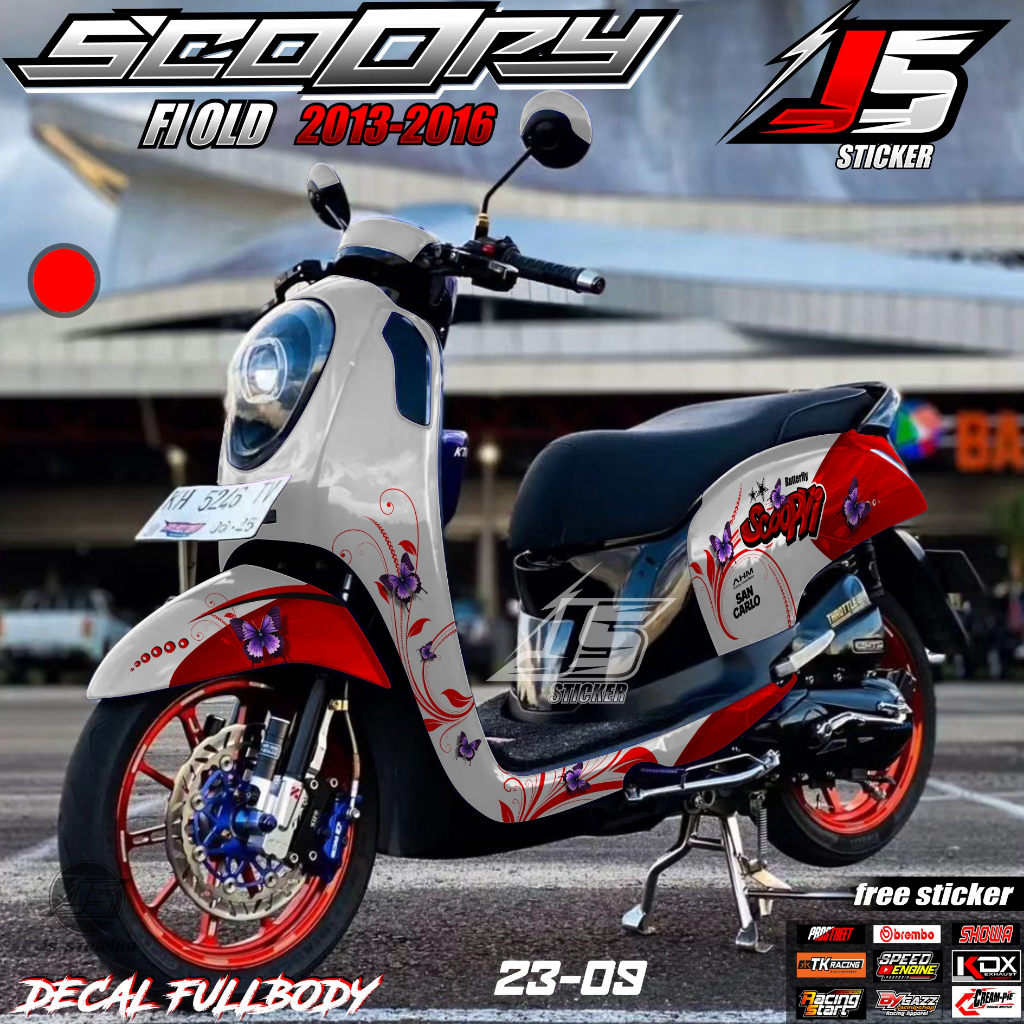 Jual Cod Terbaru Decal Sticker Honda Scoopy Lama Fullbody Stiker