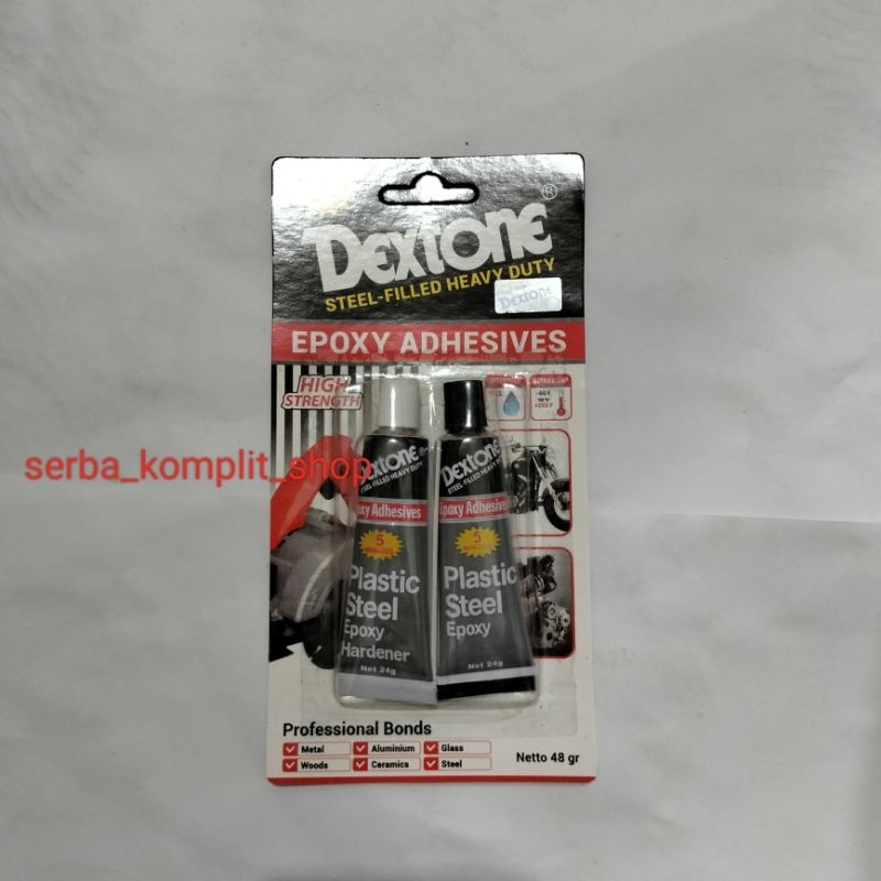 Jual lem epoxy 48G lem dextone epoxy 5MT tube hitam lem besi rapid 5 ...