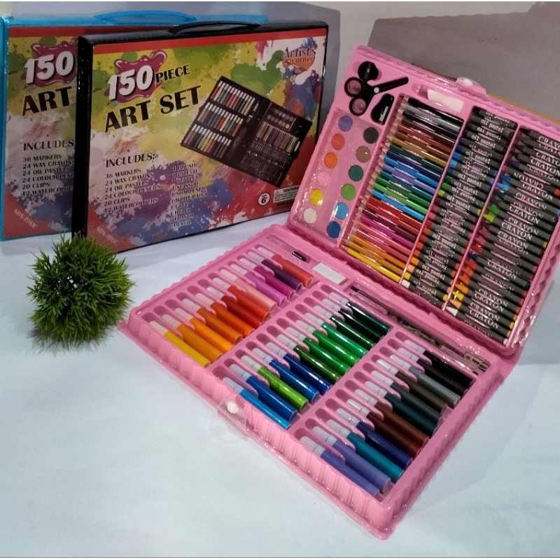 Jual Crayon set 150pcs/Krayon mewarnai/pensil warna 1 set/perlengkapan