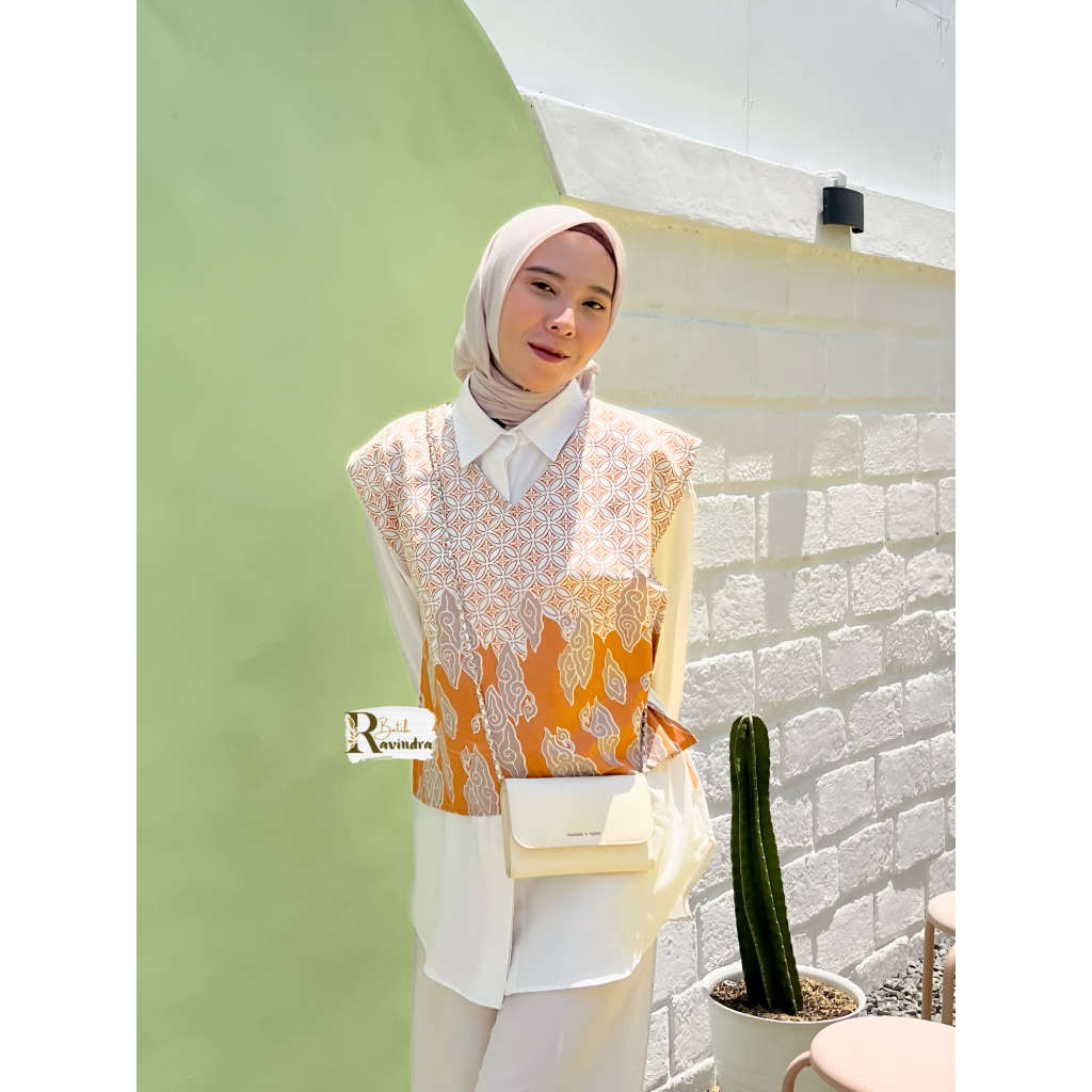 Jual Outer Batik Vest Rompi Batik Kawung | Shopee Indonesia