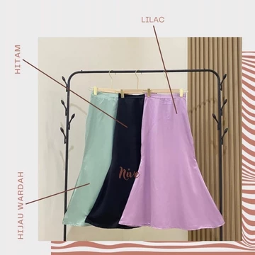 NIVE Rok Satin Duyung Mermaid Satin Skirt