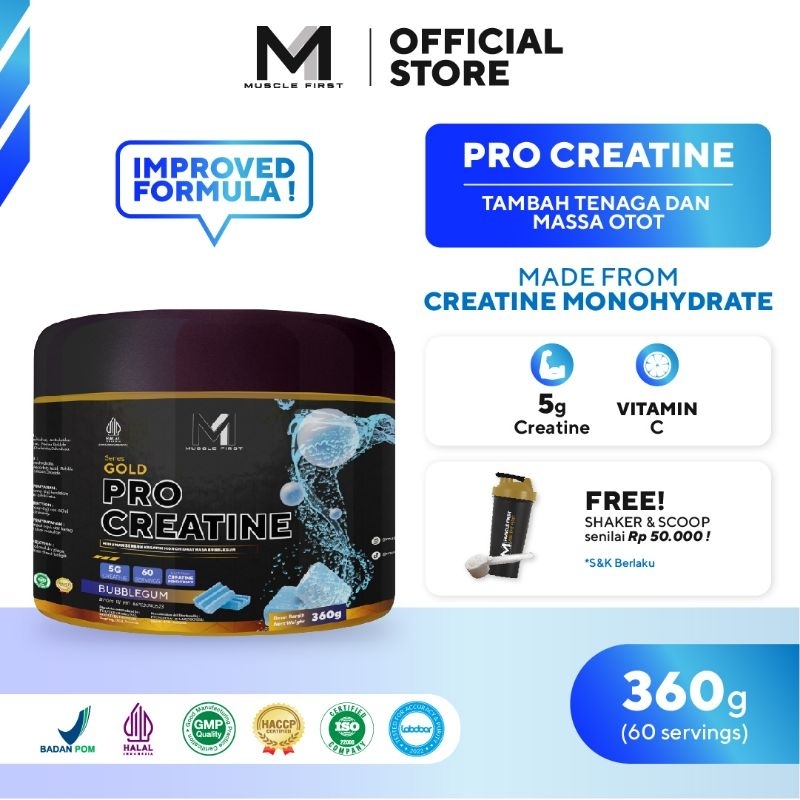 Jual M1 gold pro creatine 360gram dan 420gr pouch labdoor A+