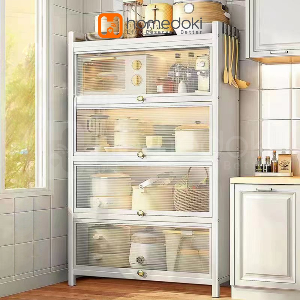 Jual Homedoki Rak Piring Tertutup / Rak Dapur / Rak Susun Serbaguna