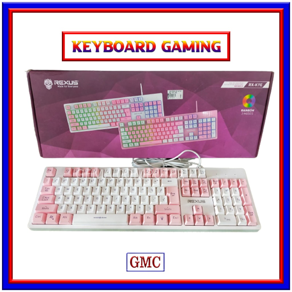 Jual Keyboard RX-K9E Rainbow 3 Modes Keyboard Rexus Rainbow | Shopee ...