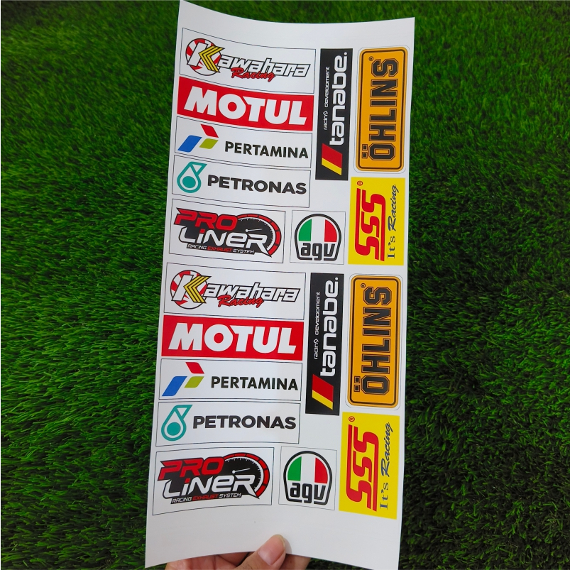 Jual READY STICKER PACK KAWAHARA, TANABE, MOTUL, OHLINS, PERTAMINA ...
