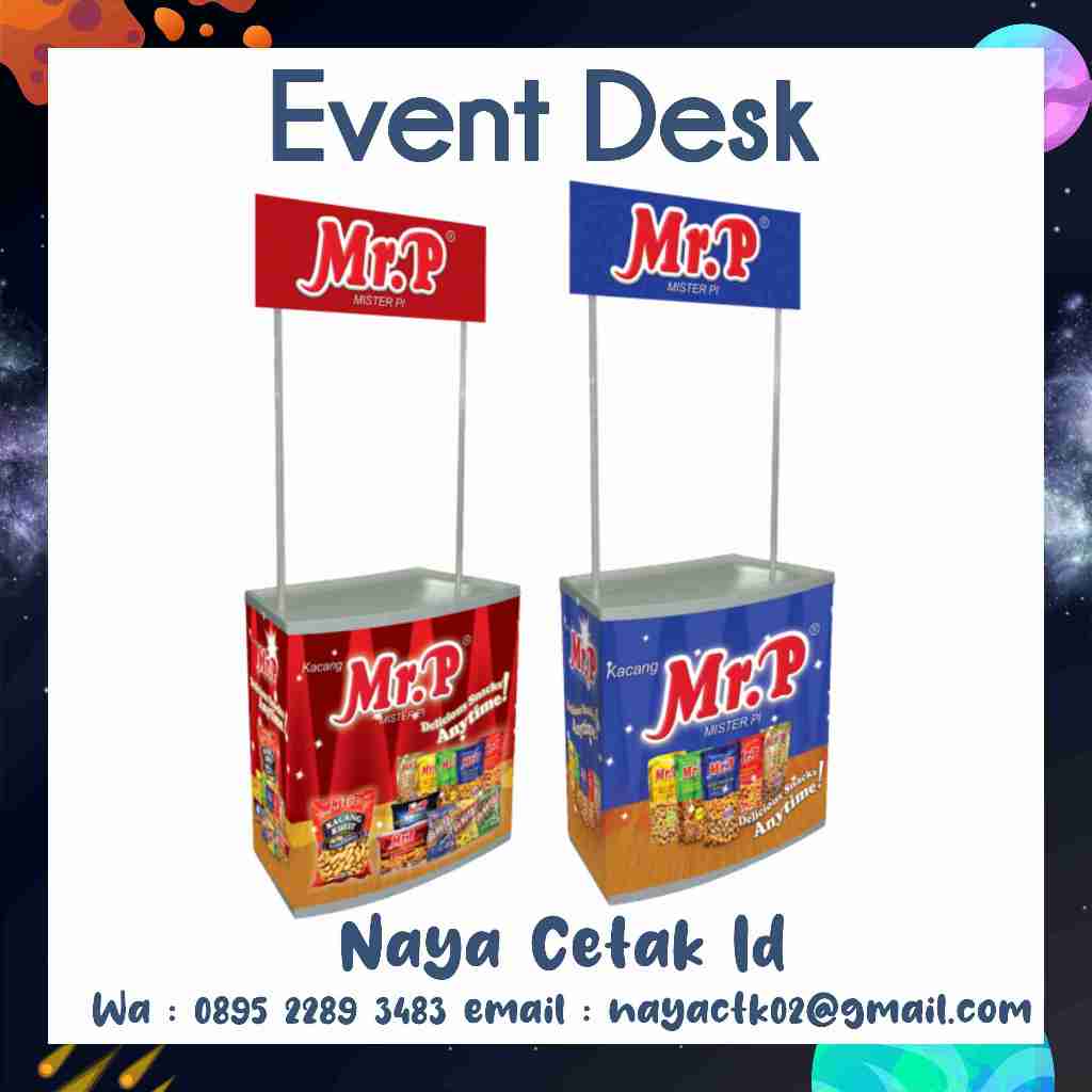 Jual Event Desk Portable Stand Meja Promosi Plus Printing Shopee Indonesia 5218
