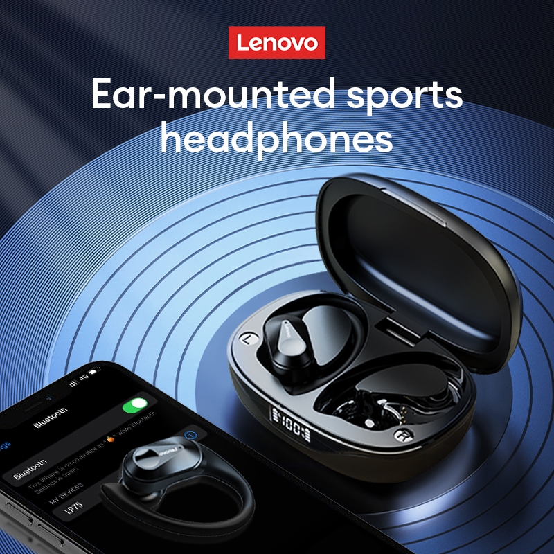 Jual Lenovo Thinkplus LP75 TWS Bluetooth Earphones V5.3 OWS Open Ear ...