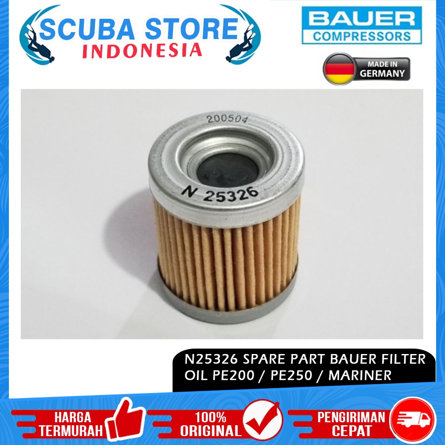 Jual N25326 Spare Part Compressor Bauer Filter Oil Oli PE200 PE250