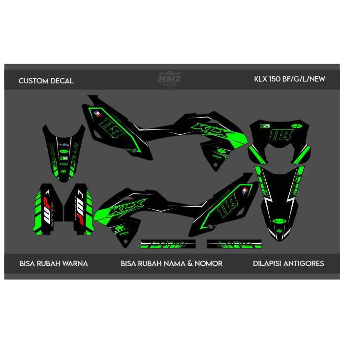 Jual Decal Sticker Klx Bf Dekal Stiker Klx G Se Extreme New Fullbody