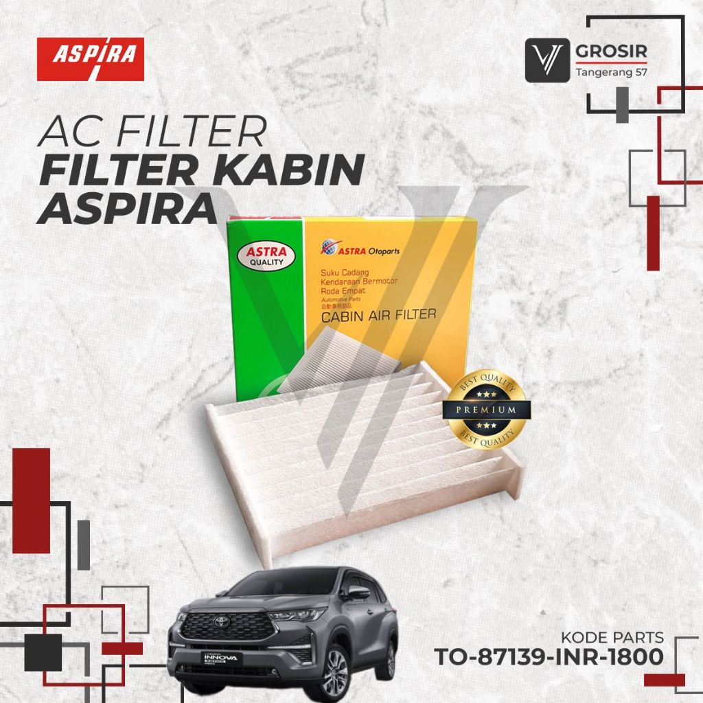 Jual FILTER AC Innova Zenix ASPIRA TO-87139-INR FILTER KABIN | Shopee ...