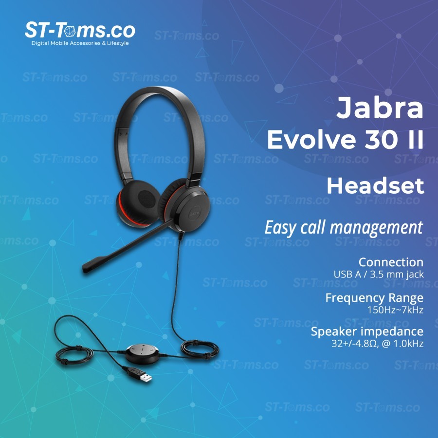 Jual Jabra Evolve 30 II Stereo headset Shopee Indonesia