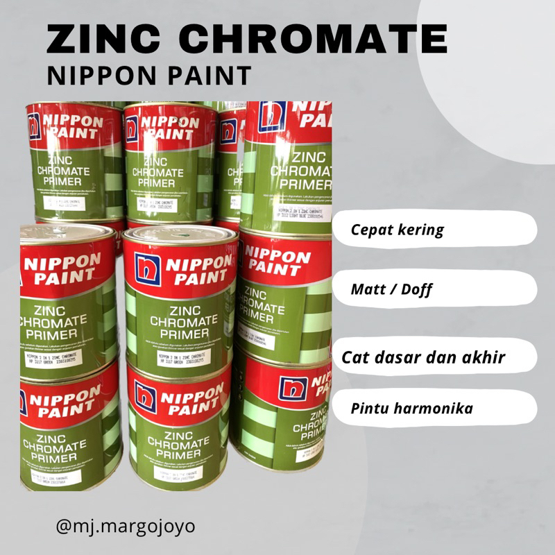 Jual NIPPON PAINT 2in1 Zinc Chromate 0,9L / cat dasar / cat pelapis