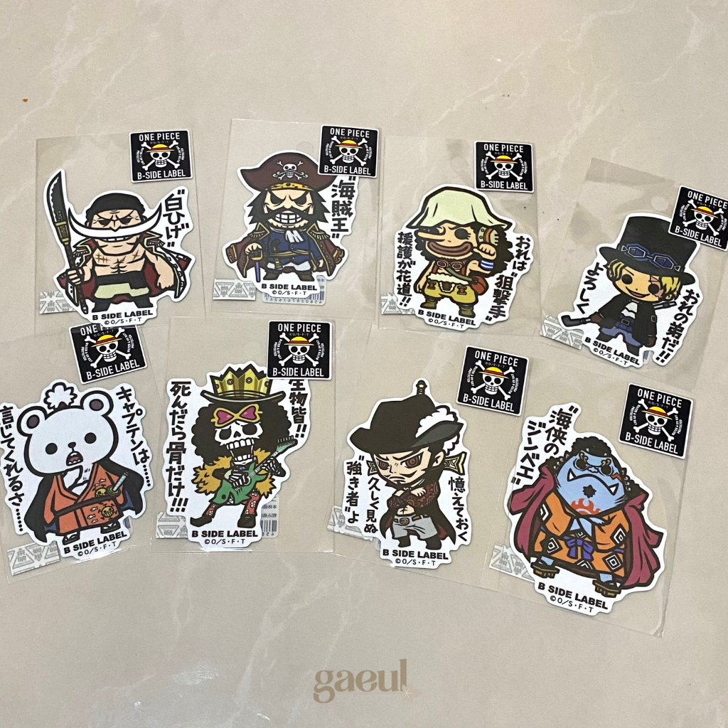 Jual B-Side Label Stickers - One Piece OP - Brook Usopp Bepo Whitebeard ...