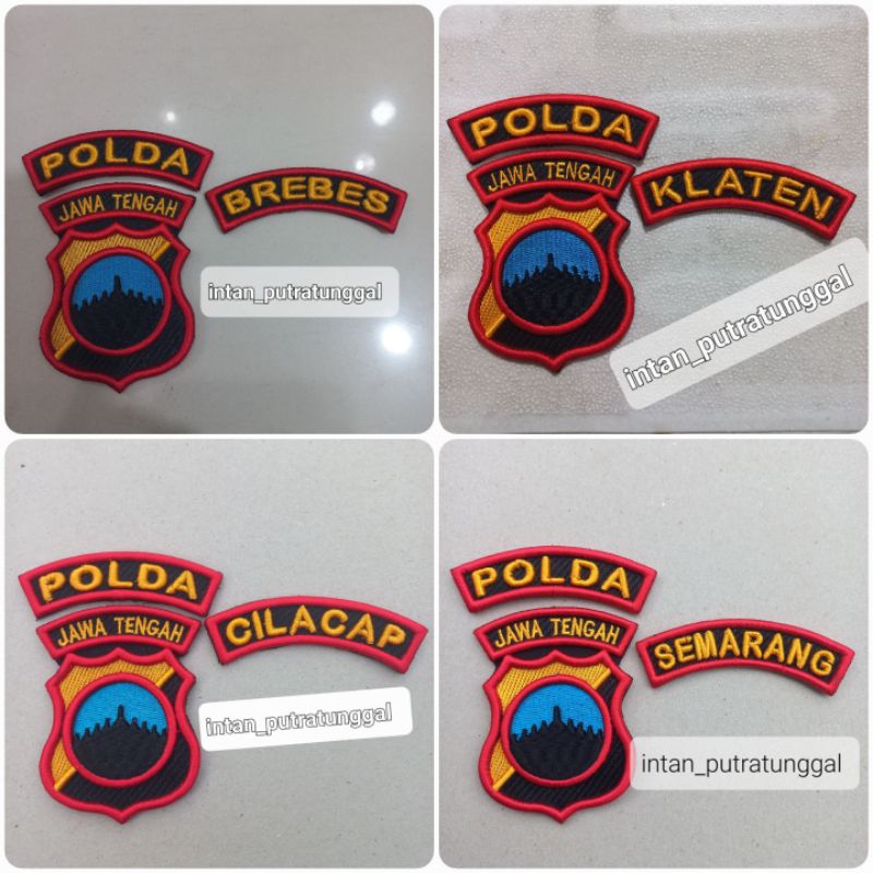 Jual Logo Polda Jawa Tengah Dan Lokasi Semarang Cilacap Bordir Timbul