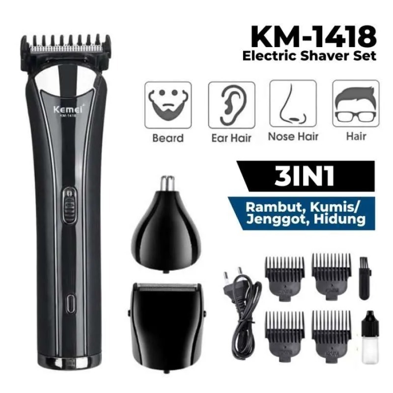 Jual Alat Cukur Rambut Elektrik Kemei Original Mesin Cukur Rambut Cas Hair Trimmer Mesin