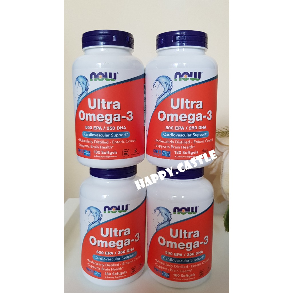 Jual Now Foods Ultra Omega-3 90 180 softgels Cardiovascular Support 500 ...