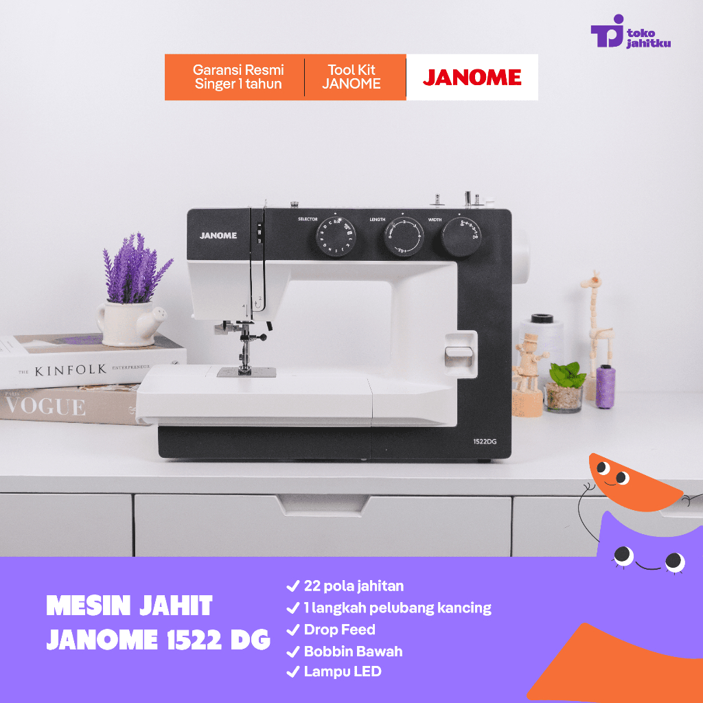 Janome 1522 Dark Grey - Anniversary Edition - JANOME 1522DG