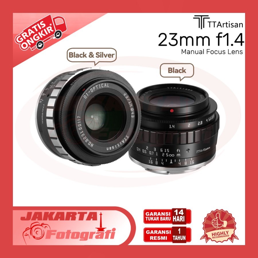TTARTISAN Objectif 23mm F1.4 APS-C Pour Monture M43 - Grand Angle Portrait Street Photo