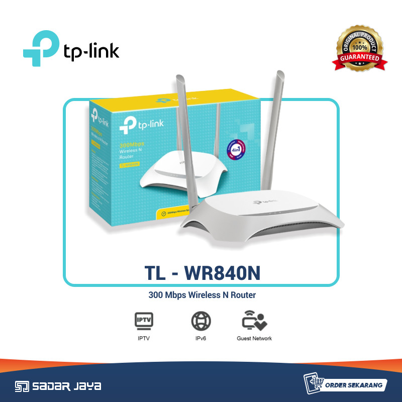 Jual TPLink TLWR840N Wifi Router N300 mbps Wireless Networking