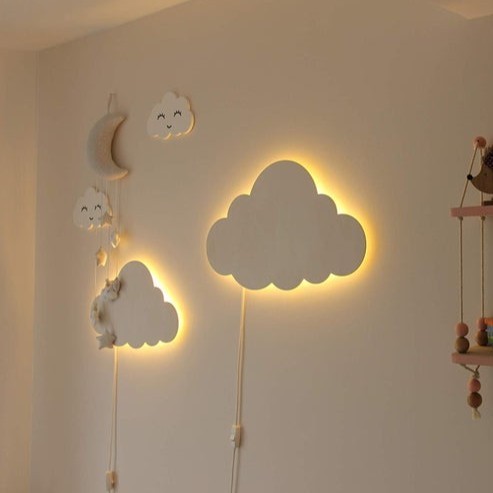 Jual Lampu tidur model awan besar, lampu dinding awan besar, lampu