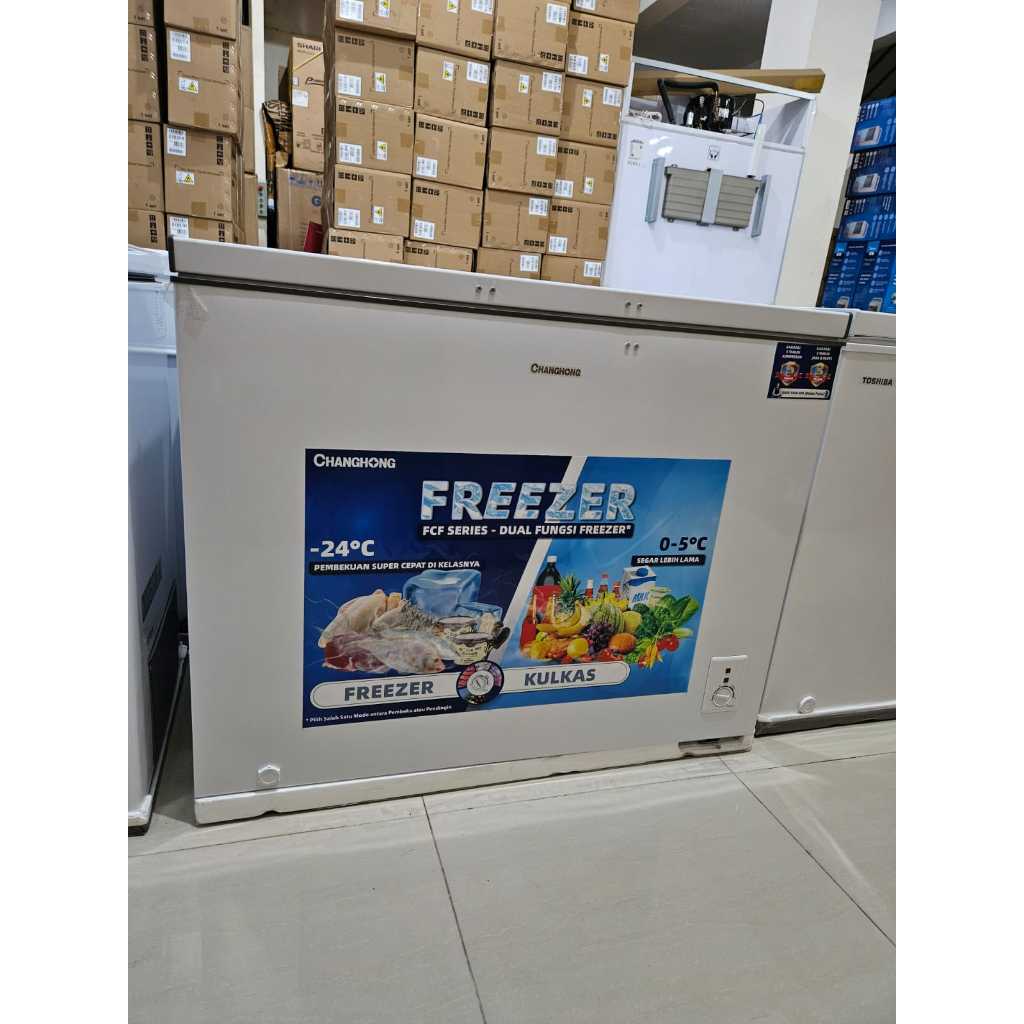 Jual CHANGHONG CHEST FREEZER FCF396DW 330 Liter Low Watt (112Watt
