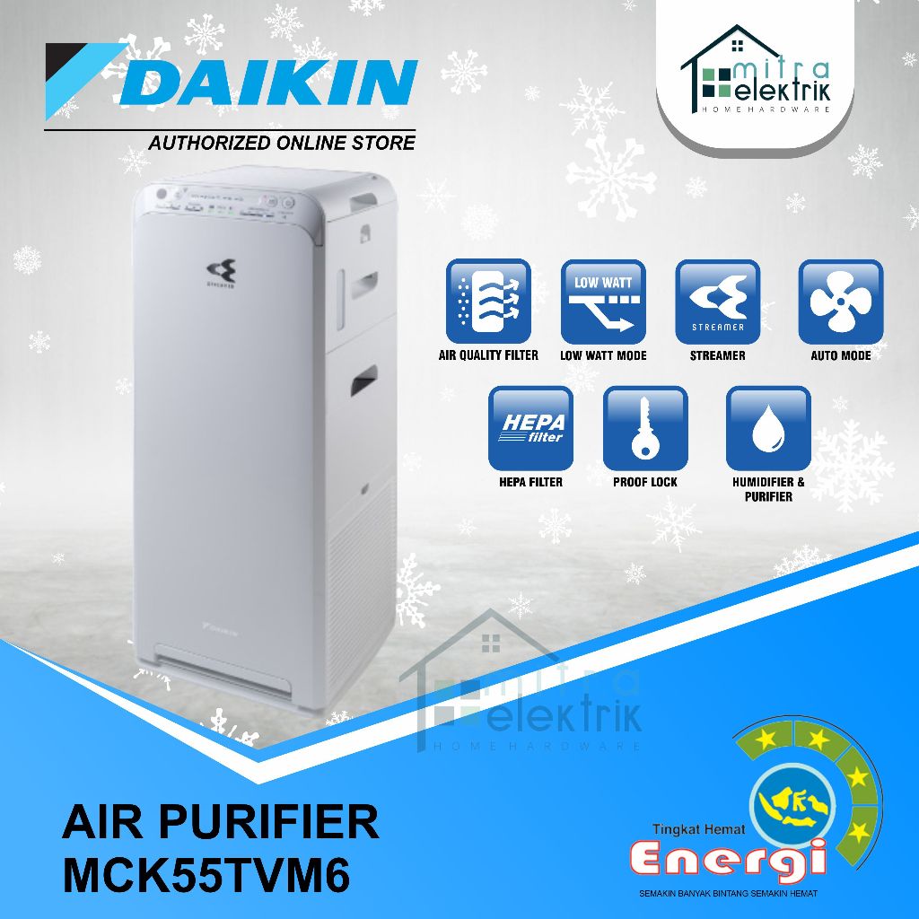 Jual Air Purifier Daikin MCK55TVM6 With Streamer & Humidifier | Shopee ...