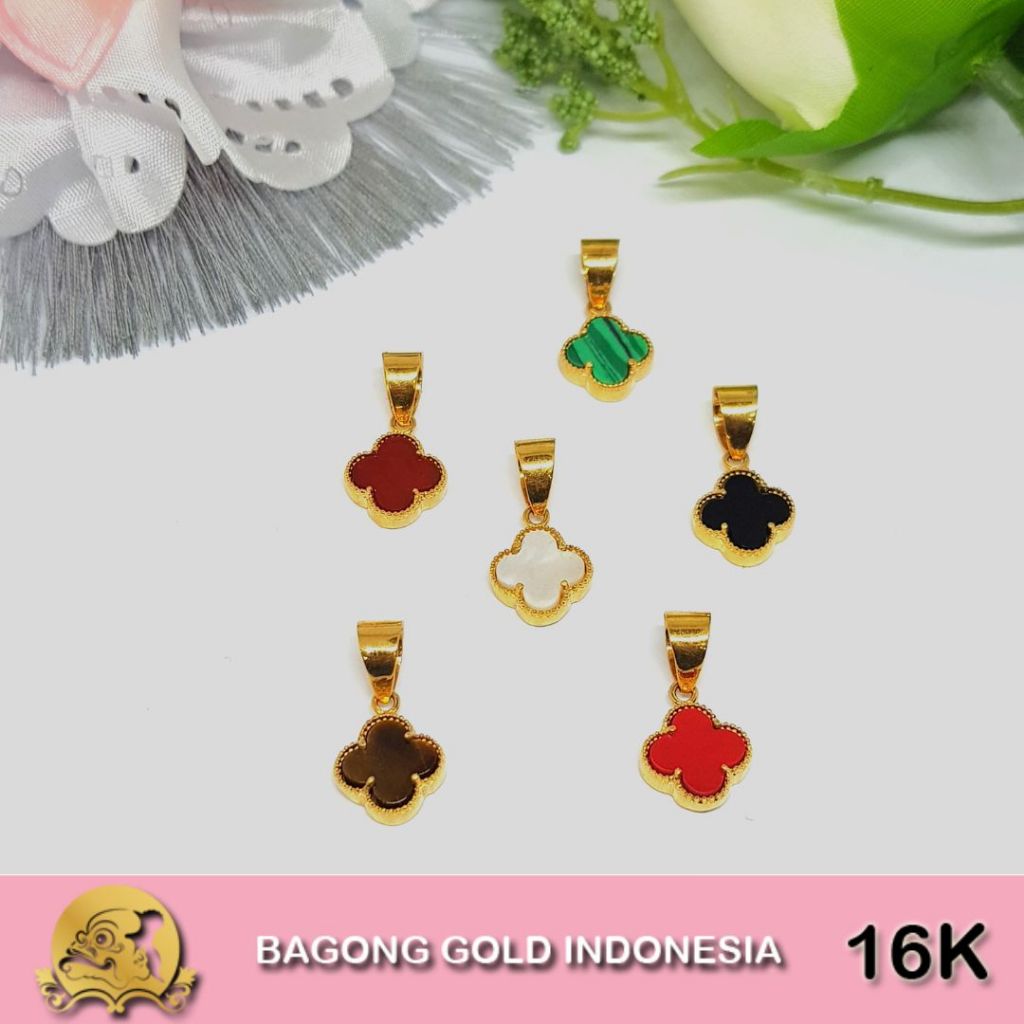 Jual Liontin Emas 16K Clover VCF Vancleef - Bagong Gold Indonesia ...
