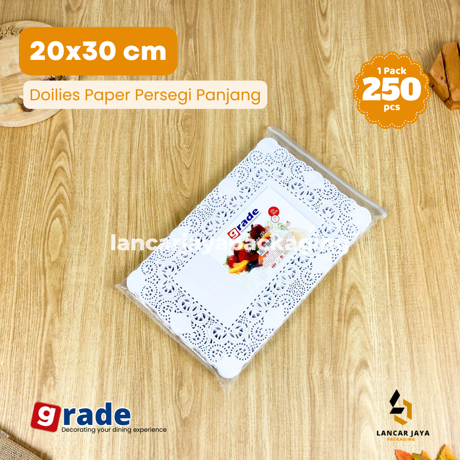 Jual Doilies Paper Grade Rectangular Persegi Panjang Oval White Alas ...
