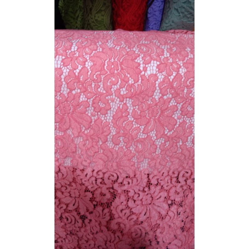 Jual kain renda brokat lembut bidang 140 cm (harga per 0,5 meter ...