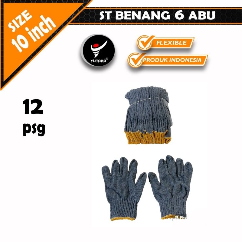 Jual Sarung Tangan Benang 6 Abu Abu | Shopee Indonesia