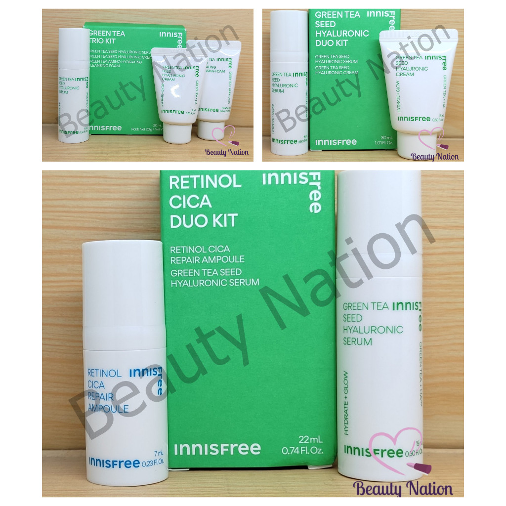 Jual innisfree GREEN TEA Special Kit EX Seed Serum Moisture Duo Trio