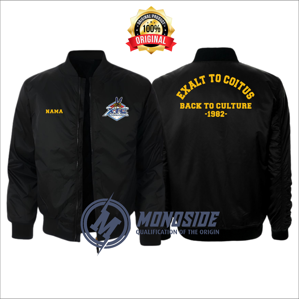 Jual Jaket Bomber XTC BACK TO CULTURE, Desain Full bordir, Bisa custom