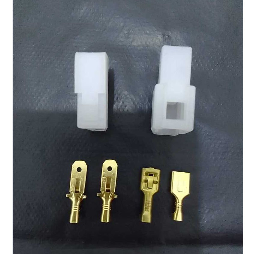 Jual 1 SET SOKET MOTOR MOBIL 2 PIN BESAR PLUS SKUN | Shopee Indonesia