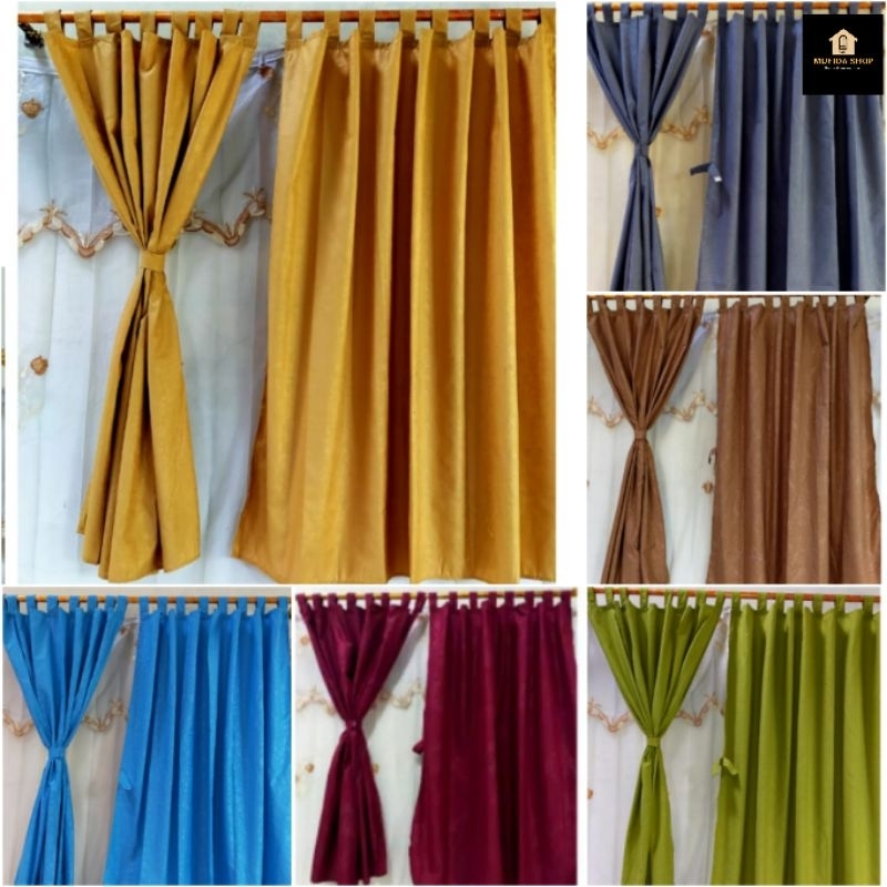 Jual Gorden Jendela Pendek Ukuran 120 x 120 Hordeng Kamar Ruang Tamu