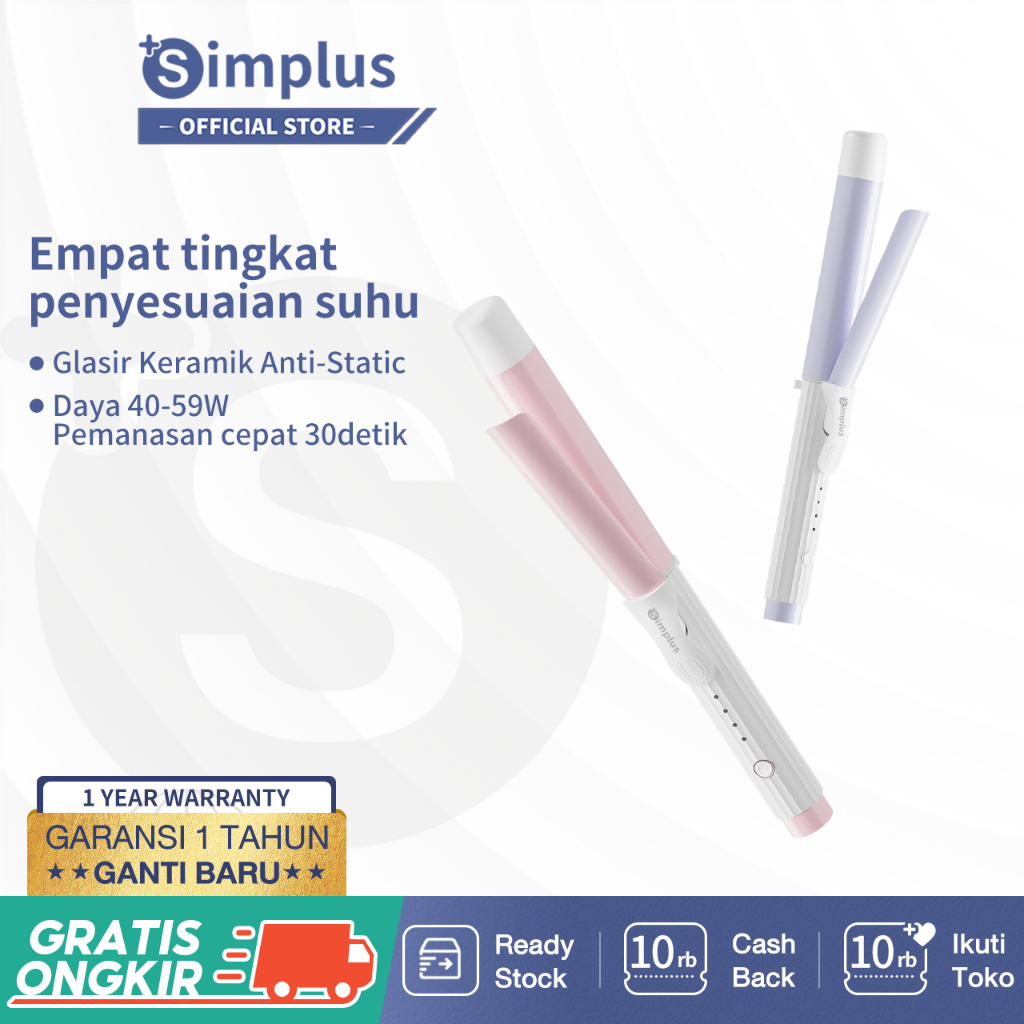 Jual SIMPLUS Hair Curler Alat Pengeriting Rambut Tahan Lama Penyesuaian ...