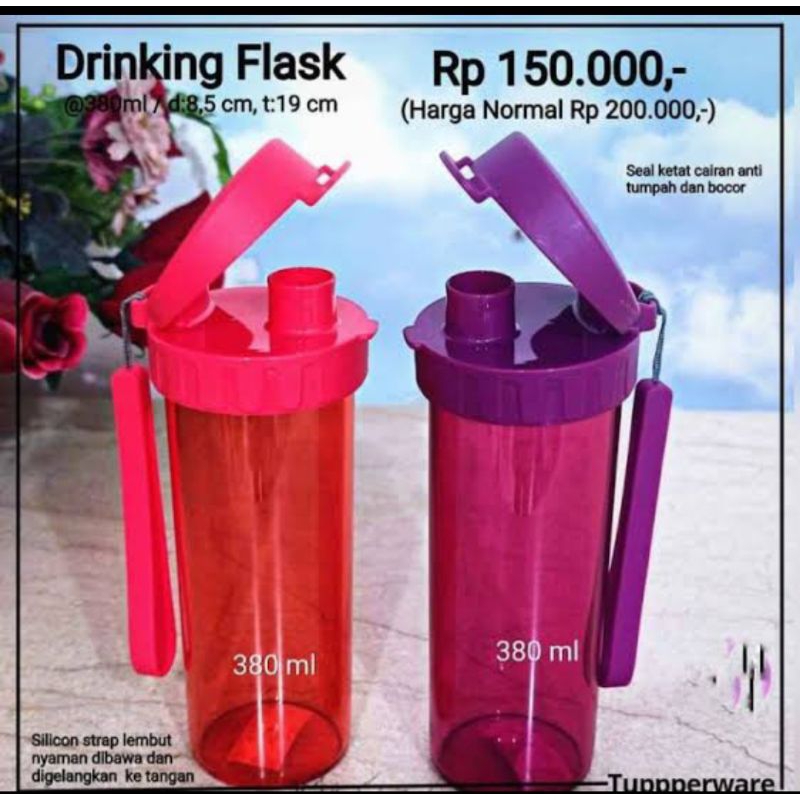 Jual BOTOL DRINKING FLASH 380ML BAHAN CRYSTAL TUMBLER ESTETIK KACA ...
